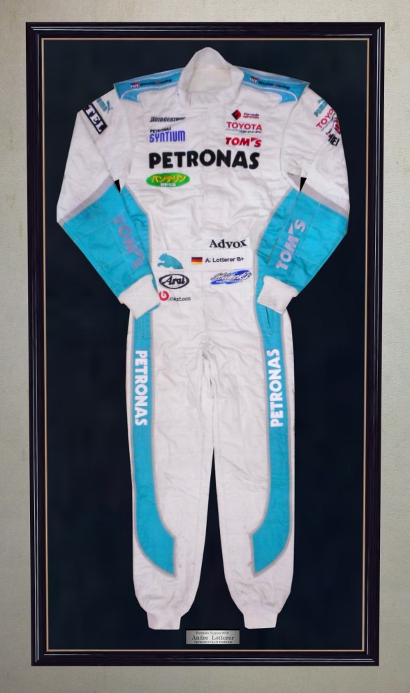 Andre Lotterer racing suit frame